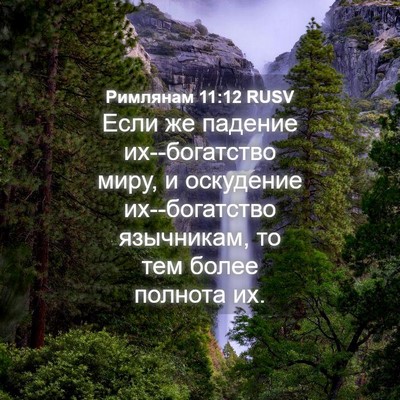 Picture 04 - Римлянам 11:12 RUSV - Если же падение - Bible Verse Picture