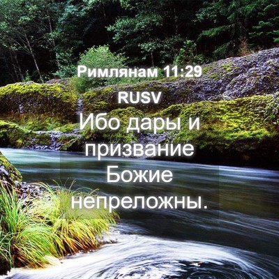 Picture 04 - Римлянам 11:29 RUSV - Ибо дары и призвание Божие - Bible Verse Picture