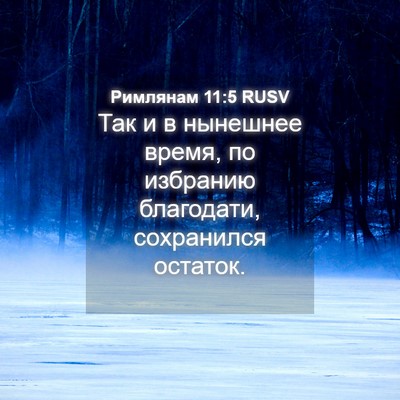 Picture 04 - Римлянам 11:5 RUSV - Так и в нынешнее время, по - Bible Verse Picture
