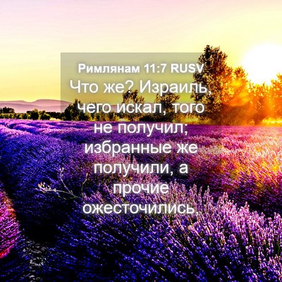 Picture 04 - Римлянам 11:7 RUSV - Что же? Израиль, чего искал, - Bible Verse Picture