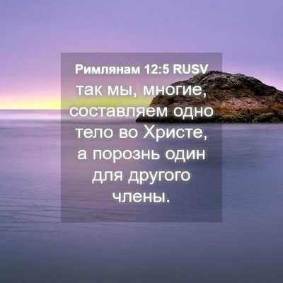 Picture 04 - Римлянам 12:5 RUSV - так мы, многие, составляем - Bible Verse Picture