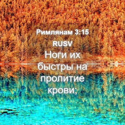Picture 04 - Римлянам 3:15 RUSV - Ноги их быстры на пролитие - Bible Verse Picture