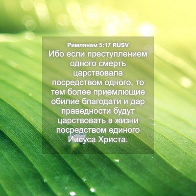 Picture 04 - Римлянам 5:17 RUSV - Ибо если преступлением - Bible Verse Picture