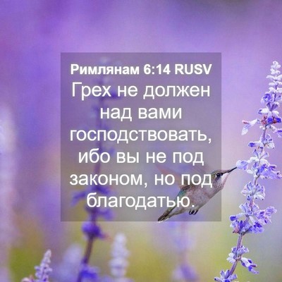 Picture 04 - Римлянам 6:14 RUSV - Грех не должен над вами - Bible Verse Picture