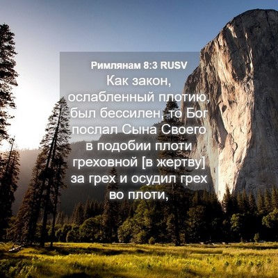 Picture 04 - Римлянам 8:3 RUSV - Как закон, ослабленный - Bible Verse Picture