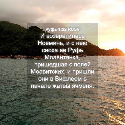 Picture 04 - Руфь 1:22 RUSV - И возвратилась Ноеминь, и с - Bible Verse Picture