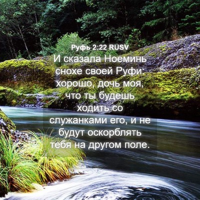 Picture 04 - Руфь 2:22 RUSV - И сказала Ноеминь снохе - Bible Verse Picture