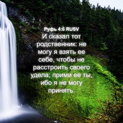 Picture 04 - Руфь 4:6 RUSV - И сказал тот родственник: - Bible Verse Picture