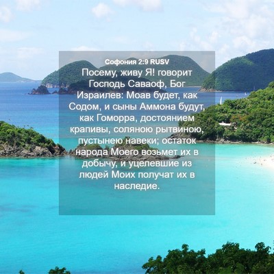 Picture 04 - Софония 2:9 RUSV - Посему, живу Я! говорит - Bible Verse Picture