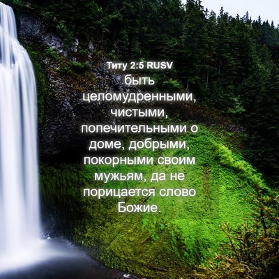 Picture 04 - Титу 2:5 RUSV - быть целомудренными, - Bible Verse Picture