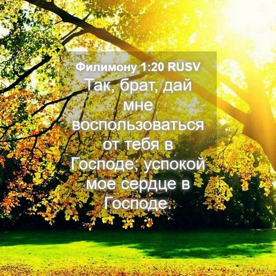 Picture 04 - Филимону 1:20 RUSV - Так, брат, дай мне - Bible Verse Picture