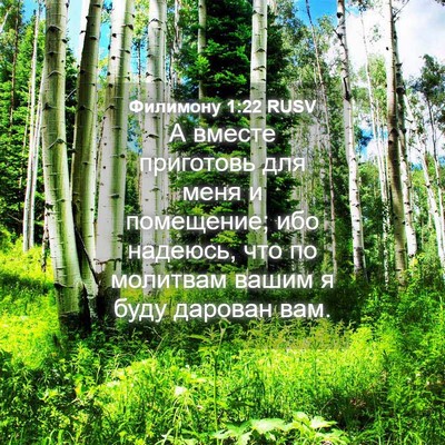 Picture 04 - Филимону 1:22 RUSV - А вместе приготовь для - Bible Verse Picture