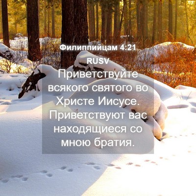 Picture 04 - Филиппийцам 4:21 RUSV - Приветствуйте всякого - Bible Verse Picture
