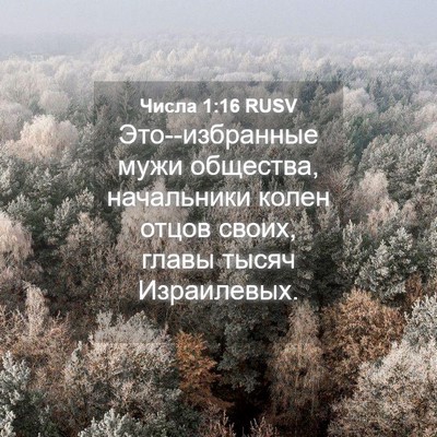 Picture 04 - Числа 1:16 RUSV - Это--избранные мужи - Bible Verse Picture