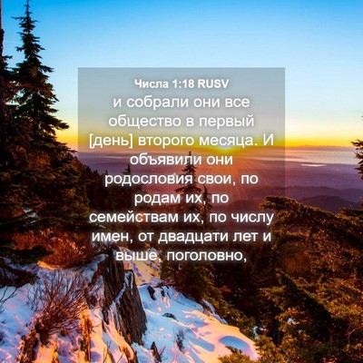 Picture 04 - Числа 1:18 RUSV - и собрали они все общество - Bible Verse Picture