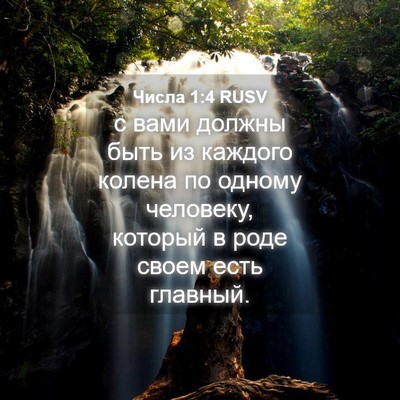 Picture 04 - Числа 1:4 RUSV - с вами должны быть из - Bible Verse Picture
