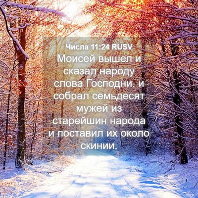 Picture 04 - Числа 11:24 RUSV - Моисей вышел и сказал - Bible Verse Picture
