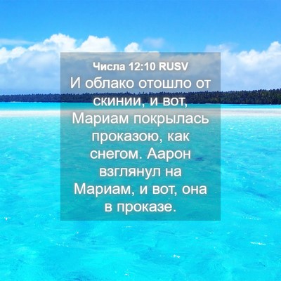 Picture 04 - Числа 12:10 RUSV - И облако отошло от скинии, - Bible Verse Picture