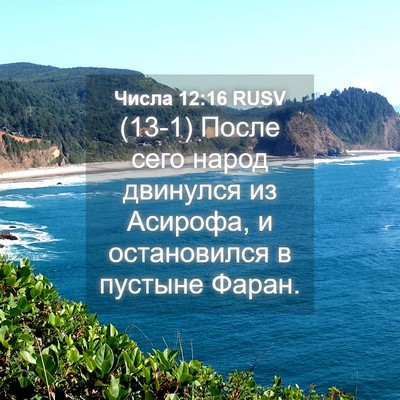Picture 04 - Числа 12:16 RUSV - (13-1) После сего народ - Bible Verse Picture