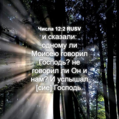 Picture 04 - Числа 12:2 RUSV - и сказали: одному ли Моисею - Bible Verse Picture