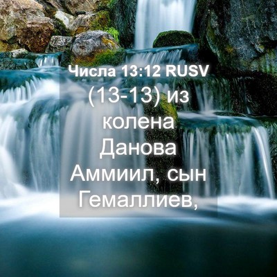 Picture 04 - Числа 13:12 RUSV - (13-13) из колена Данова - Bible Verse Picture