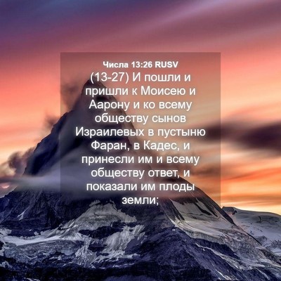 Picture 04 - Числа 13:26 RUSV - (13-27) И пошли и пришли к - Bible Verse Picture