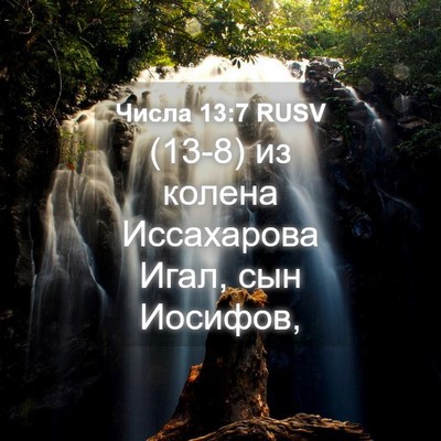 Picture 04 - Числа 13:7 RUSV - (13-8) из колена Иссахарова - Bible Verse Picture