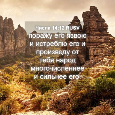 Picture 04 - Числа 14:12 RUSV - поражу его язвою и - Bible Verse Picture