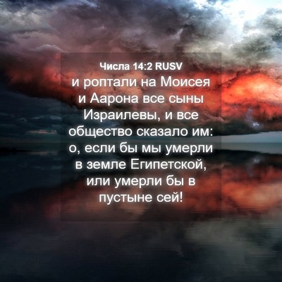 Picture 04 - Числа 14:2 RUSV - и роптали на Моисея и - Bible Verse Picture
