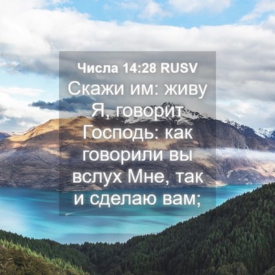 Picture 04 - Числа 14:28 RUSV - Скажи им: живу Я, говорит - Bible Verse Picture