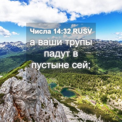 Picture 04 - Числа 14:32 RUSV - а ваши трупы падут в - Bible Verse Picture
