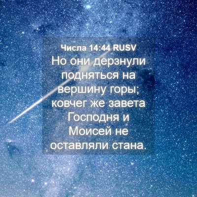 Picture 04 - Числа 14:44 RUSV - Но они дерзнули подняться - Bible Verse Picture