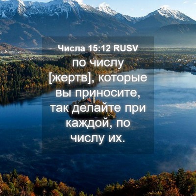 Picture 04 - Числа 15:12 RUSV - по числу [жертв], которые вы - Bible Verse Picture