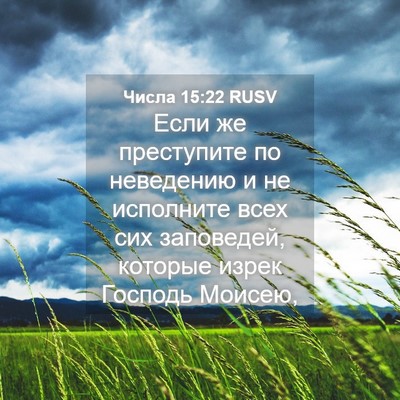 Picture 04 - Числа 15:22 RUSV - Если же преступите по - Bible Verse Picture