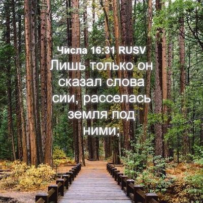 Picture 04 - Числа 16:31 RUSV - Лишь только он сказал - Bible Verse Picture