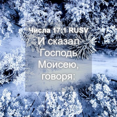 Picture 04 - Числа 17:1 RUSV - И сказал Господь Моисею, - Bible Verse Picture