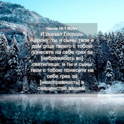 Picture 04 - Числа 18:1 RUSV - И сказал Господь Аарону: ты - Bible Verse Picture