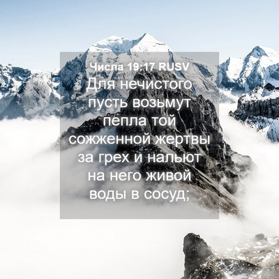 Picture 04 - Числа 19:17 RUSV - Для нечистого пусть - Bible Verse Picture
