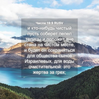 Picture 04 - Числа 19:9 RUSV - и кто-нибудь чистый пусть - Bible Verse Picture
