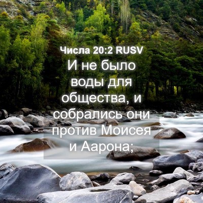 Picture 04 - Числа 20:2 RUSV - И не было воды для - Bible Verse Picture