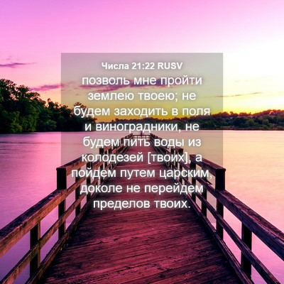 Picture 04 - Числа 21:22 RUSV - позволь мне пройти землею - Bible Verse Picture