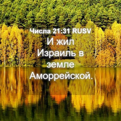 Picture 04 - Числа 21:31 RUSV - И жил Израиль в земле - Bible Verse Picture