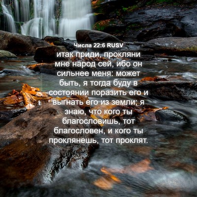 Picture 04 - Числа 22:6 RUSV - итак приди, прокляни мне - Bible Verse Picture