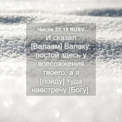Picture 04 - Числа 23:15 RUSV - И сказал [Валаам] Валаку: - Bible Verse Picture
