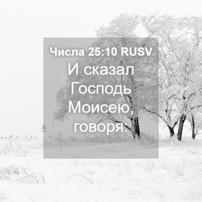 Picture 04 - Числа 25:10 RUSV - И сказал Господь Моисею, - Bible Verse Picture
