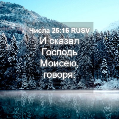 Picture 04 - Числа 25:16 RUSV - И сказал Господь Моисею, - Bible Verse Picture
