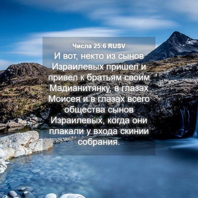 Picture 04 - Числа 25:6 RUSV - И вот, некто из сынов - Bible Verse Picture
