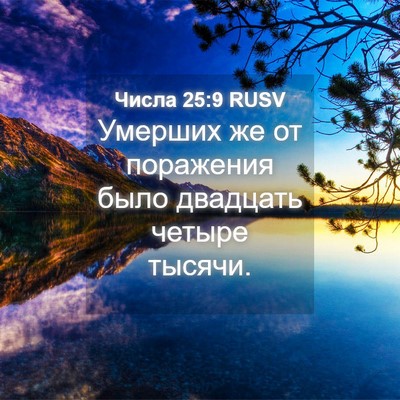 Picture 04 - Числа 25:9 RUSV - Умерших же от поражения - Bible Verse Picture