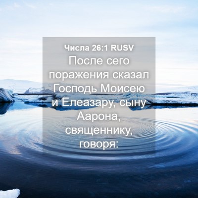 Picture 04 - Числа 26:1 RUSV - После сего поражения - Bible Verse Picture