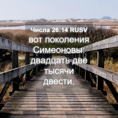 Picture 04 - Числа 26:14 RUSV - вот поколения Симеоновы: - Bible Verse Picture